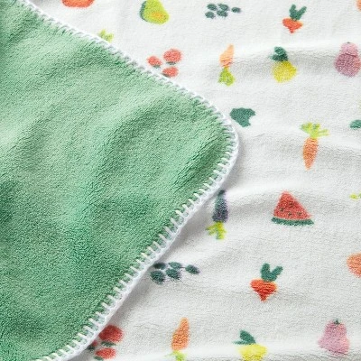 Plush Baby Blanket - Fruits And Veggies - Cloud Island™ 4 Plush Baby Blanket - Fruits And Veggies - Cloud Island™ - Image 2