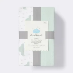 Fitted Crib Sheet - Cloud Island™ - Clouds/Mint - 2pk -Cloud Island Shop GUEST 1b37b9d3 dd2b 4e1b 9a31 f545d2ced1e7