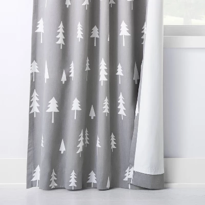 Blackout Curtain Panel Trees - Cloud Island Gray 6 Blackout Curtain Panel Trees - Cloud Island Gray - Image 4