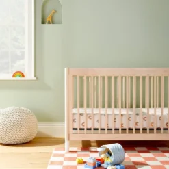 Polyester Rayon Fitted Crib Sheet - Rainbows - Cloud Island™