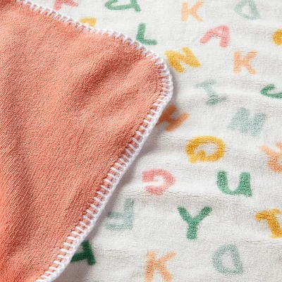 Plush Baby Blanket - Alphabet - Cloud Island™ 4 Plush Baby Blanket - Alphabet - Cloud Island™ - Image 2