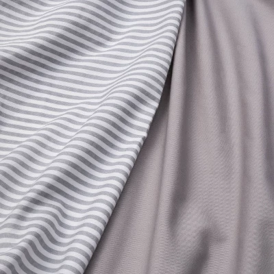 Fitted Crib Sheet - Cloud Island™ - Stripe/Gray - 2pk 3 Fitted Crib Sheet - Cloud Island™ - Stripe/Gray - 2pk