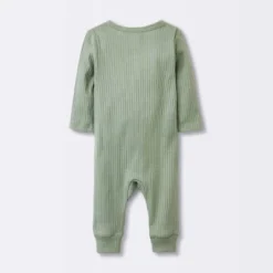 Baby 2pk Basic Wide Rib Romper - Cloud Island™ Green