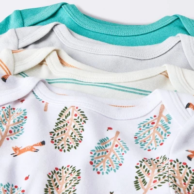Baby 4pk Basic Orchard Fox Long Sleeve Bodysuit - Cloud Island™ Cream 4 Baby 4pk Basic Orchard Fox Long Sleeve Bodysuit - Cloud Island™ Cream - Image 2