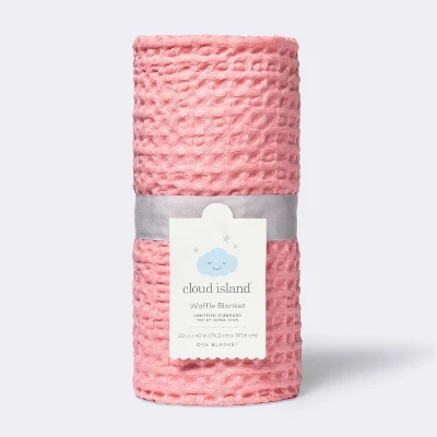 Waffle Blanket - Cloud Island™ Coral 5 Waffle Blanket - Cloud Island™ Coral - Image 3