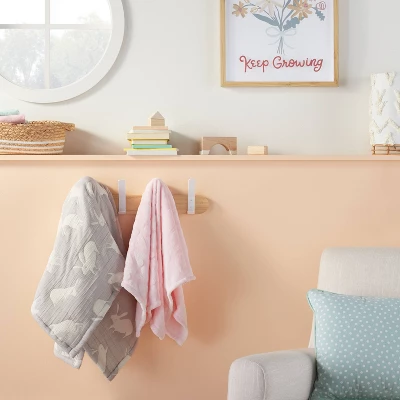 Plush Embossed Baby Blanket Hearts - Cloud Island™ Pink 3 Plush Embossed Baby Blanket Hearts - Cloud Island™ Pink