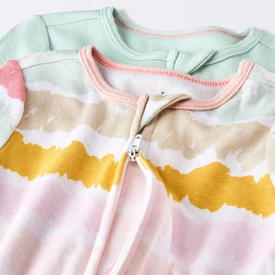 Baby Girls' 2pk Zip Romper - Cloud Island™ 4 Baby Girls' 2pk Zip Romper - Cloud Island™ - Image 2
