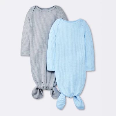 Baby Boys' 2pk Basic Waffle Gowns - Cloud Island™ Gray 6 Baby Boys' 2pk Basic Waffle Gowns - Cloud Island™ Gray - Image 4