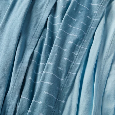 Jersey Swaddle Baby Blanket - Blue - 3pk - Cloud Island™ 4 Jersey Swaddle Baby Blanket - Blue - 3pk - Cloud Island™ - Image 2