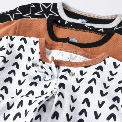 Baby 3pk Tight Fit Zip-Up Sleep N' Play - Cloud Island™ Black 4 Baby 3pk Tight Fit Zip-Up Sleep N' Play - Cloud Island™ Black - Image 2