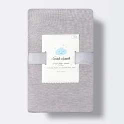 Polyester Rayon Fitted Crib Sheet - Solid Gray - Cloud Island™ -Cloud Island Shop GUEST b5cc95ad 4e8b 4b2e 84c0 7c6333c470a8