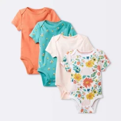 Baby Girls' 4pk Short Sleeve Bodysuit - Cloud Island™ Floral 9 Baby Girls' 4pk Short Sleeve Bodysuit - Cloud Island™ Floral -Cloud Island Shop GUEST c0bc6d65 3789 4611 af34 6d89bf2e36bd
