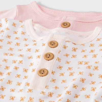 Baby Girls' 2pk Modal Tie NightGown - Cloud Island™ Pink 4 Baby Girls' 2pk Modal Tie NightGown - Cloud Island™ Pink - Image 2