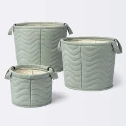 Quilted Fabric Small Round Storage Basket - Green - Cloud Island™ 7 Quilted Fabric Small Round Storage Basket - Green - Cloud Island™ -Cloud Island Shop GUEST fe54c62f 90f2 4ff1 bc3f d731445825aa 2