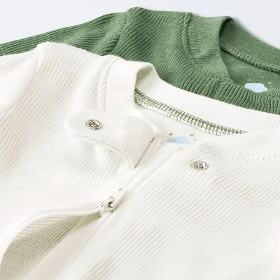 Baby 2pc Waffle Sleep N' Play - Cloud Island™ Green 4 Baby 2pc Waffle Sleep N' Play - Cloud Island™ Green - Image 2